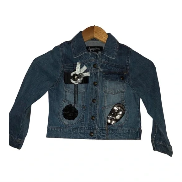 Squeeze Girls gorgeous GUC Jean jacket size L(6) - Picture 1 of 8